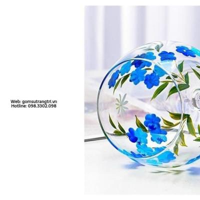 LY RƯỢU VẼ TAY HỌA TIẾT 4 MÙA